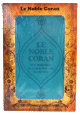 Coffret Cadeau Le Noble Coran et la traduction en langue francaise de ses sens (bilingue francais/arabe) - Edition de luxe couverture cartonnee en simili-cuir bleu-vert