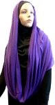 Hijab snood couleur violet (chale cylindrique)