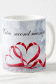 Mug pour cadeau personnalisable avec prenom et message (Curs rouges)